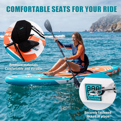 FunWater Stand Up Paddling Board 320 cm - SUP voor 2 personen/gezinnen, met complete accessoires, dubbellaags pvc, beginnersvriendelijk, opblaasbaar paddleboard voor volwassenen en beginners, blauw