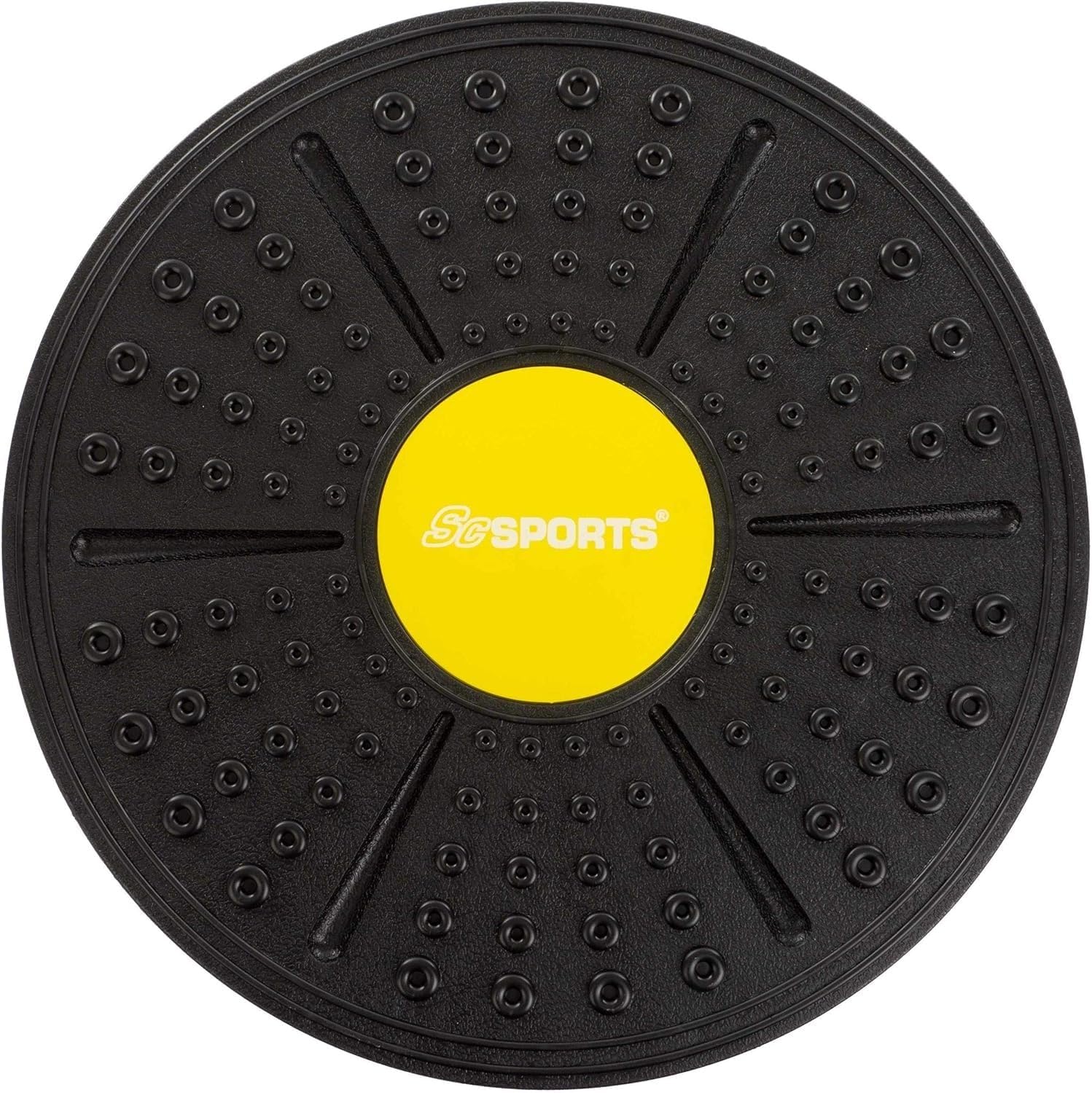 Balansplateau - Balansbord - Ø 35.5 cm - Zwart-Geel