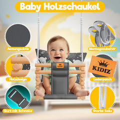 KIDIZ® Babyschommel - Kinderschommel - Baby Swing - Grijs