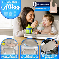 Kinderstoel - Babystoel - Verstelbaar - 0-36 maanden - Beige - KIDUKU