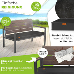KESSER® Tuinbank met kussen - Zitbank - Weerbestendig - Bruin