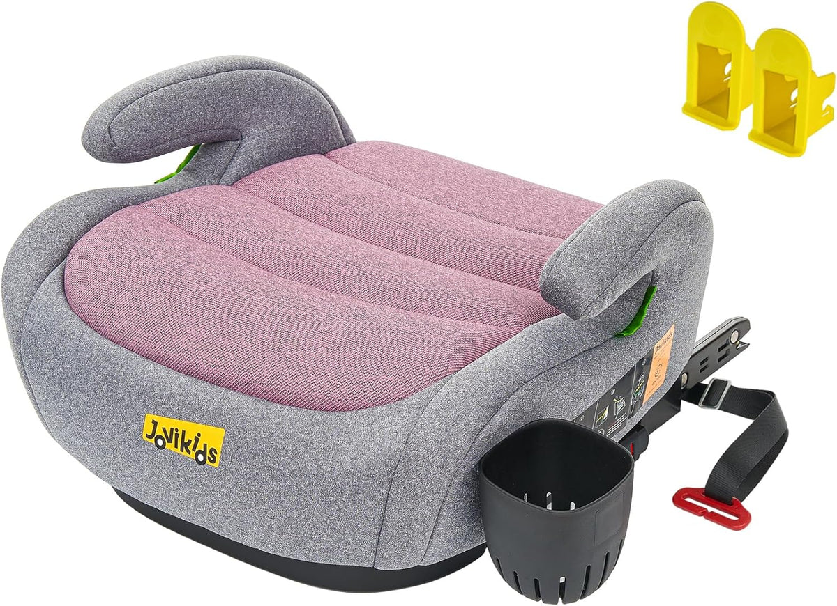 Zitverhoger isofix - Stoelverhoger auto - 6-12 jaar - Roze - Jovikids