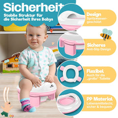 KIDIZ® Toiletbril voor kinderen - Kindertoiletbril - WC verkleiner - Roze