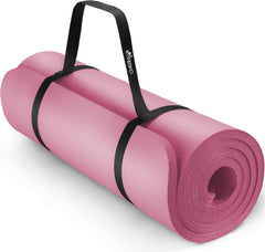 Yogamat - Fitness mat - Sportmat - Yoga mat extra dik - Roze - TRESKO