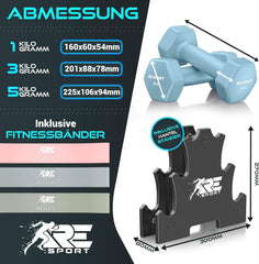 Dumbells set - Gewichten set - Halterset - 18 kg - RE:SPORT
