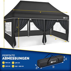 Tillvex® Partytent - 3x6m - Paviljoen - Easy Up - Antraciet