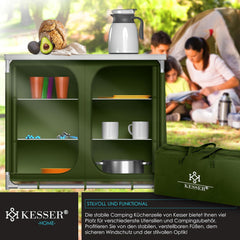 KESSER® Campingkeuken Opvouwbaar - Kampeerkeuken - Khaki