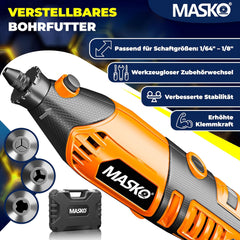 MASKO® Multitool - Roterend - 141-delige accessoireset - Oranje