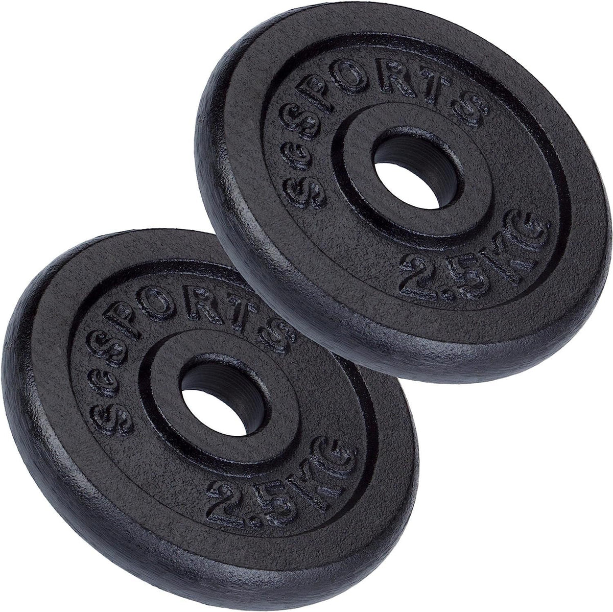Halterschijven - Halter gewichten - 30 mm - 2x2.5 kg - Gietijzer - ScSPORTS®