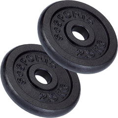 Halterschijven - Halter gewichten - 30 mm - 2x2.5 kg - Gietijzer - ScSPORTS®