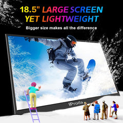 Portable monitor - Draagbare monitor voor laptop - 120Hz - 18,5 inch - Zwart - Iproda