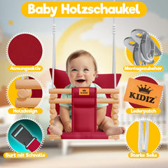 KIDIZ® Babyschommel - Kinderschommel - Baby Swing - Rood