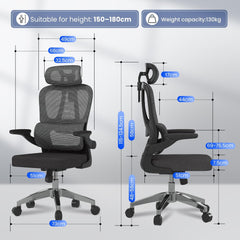 Ergonomische Bureaustoel -  Office Chair - Gamestoel - Volwassenen - Zwart - FLEXISPOT