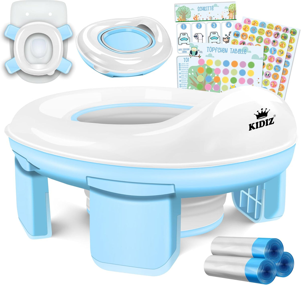 KIDIZ® Toiletbril voor kinderen - Kindertoiletbril - WC verkleiner - Blauw