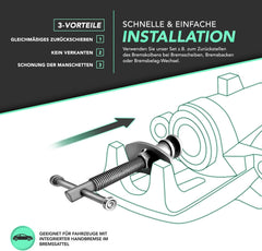 Remzuiger Terugstelset - Remklauw terugstelset - 22 Delig - Zwart - TRESKO
