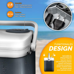 Tillvex® Elektrische Koelbox – 32L – 12V&  230V Stekker – Grijs