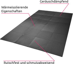 TecTake Vloerbeschermingsmatten – Set beschermende, vuilafstotende antislip vloermatten met uitbreidbaar puzzelsysteem, beschikbaar in verschillende modellen