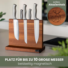 Messenmagneet - Magneetstrip messen - Messenhouder - Hout - WALDWERK