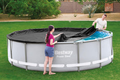 Bestway PVC-afdekzeil Ø 427 cm, zwart, rond