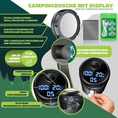 KESSER® Campingdouche - Tuindouche - Mobiele douche - Antraciet