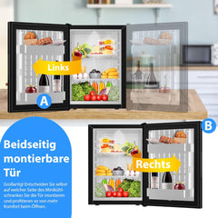 KESSER® Koelkast Tafelmodel - 40L - Mini Koelkast - Zwart