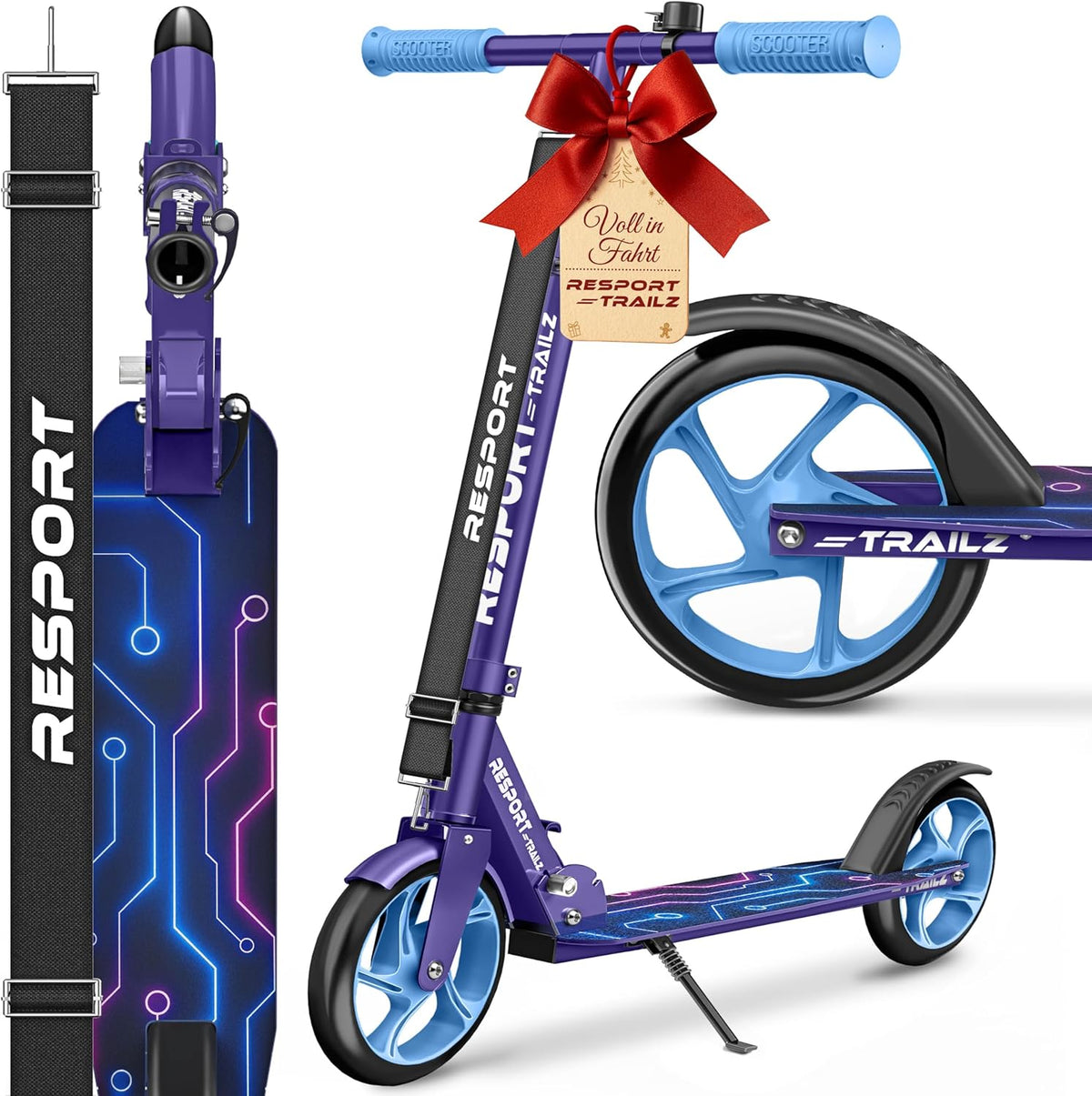Kinderstep - Verstelbaar - Vouwbaar - Paars/Blauw - RE:SPORT