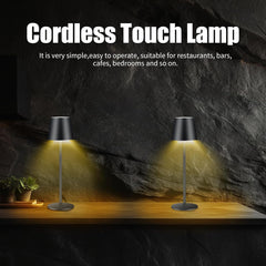 Tafellamp oplaadbaar - Slaapkamer - 2 Stuks - Zwart - Zoeger