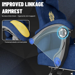 Ergonomische Bureaustoel -  Office Chair - Gamestoel - Volwassenen - Blauw - Ferghana