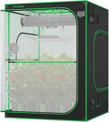 VIVOSUN PRO Groeitent, 150 x 150 x 200 cm, met dikke stangen van 22 mm, 2000D Oxford-weefsel, zeer reflecterend Mylar, indoor hydrocultuur, kweektent, plantentent, broeikas, geschikt voor AeroLight
