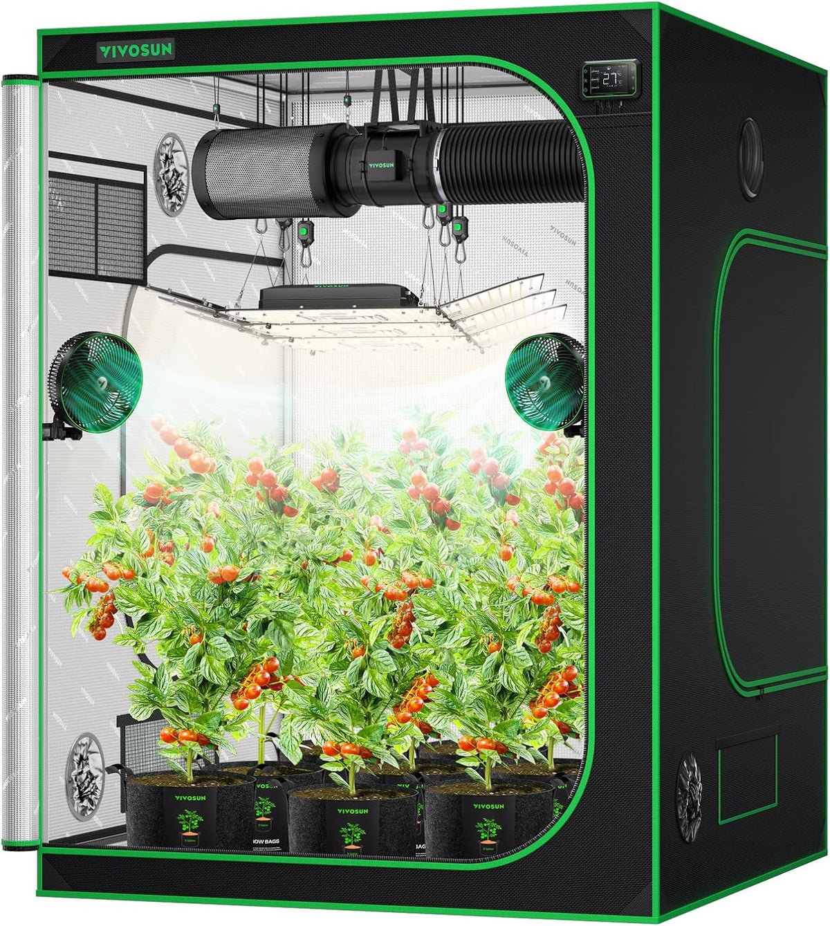 Kweektent - Growtent - 150x150x200 cm - Groen - VIVOSUN