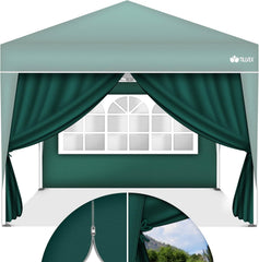 Zijwand voor paviljoen - 3x3m - 2 stuks - Groen - Tillvex®