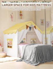 Speeltent - Kindertent - Speelhuisje - Met verlichting - Geel - Besrey