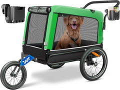 Hondenfietskar - Hondenkar  - Fietskar hond - tot 40 kg - Groen