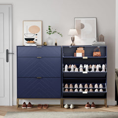 Schoenenkast - Schoenenrek - 80x24x122 cm - Blauw - UEV
