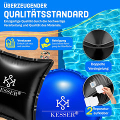 KESSER® Zwembadkussen - 120x120cm - Zwembadafdekking - Waterdicht - Zwart