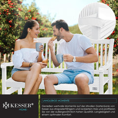 KESSER® Tuinbank weerbestendig - Tweepersoons - Wit