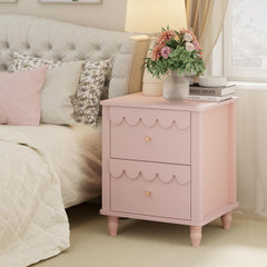 Nachtkastje set van 2 - Bijzettafel - Opbergkastje - 50x40x60 cm - Roze - UEV