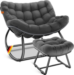 KESSER® Ergonomische schommelstoel - Relaxstoel - Antislip - Antraciet •