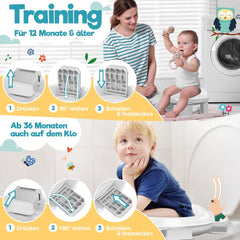 KIDIZ® Toiletbril voor kinderen - Kindertoiletbril - WC verkleiner - Grijs