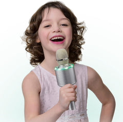 Karaoke Microfoon – met Bluetooth - Zilver – Lenco - BMC-085 •