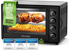 Vrijstaande oven - Hetelucht oven - 45 Liter - 2000W - Zwart - Stilstern •