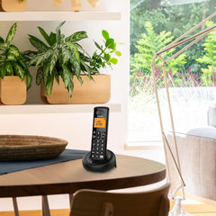 ALCATEL E260 S. Voice Trio – draadloze DECT-telefoon met antwoordapparaat – groot display met achtergrondverlichting – handsfree – blokkeren van ongewenste oproepen – 3 handsets – zwart