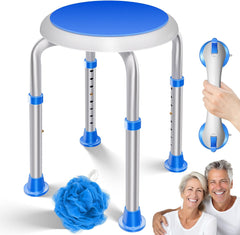 KESSER® Douchekruk - Douchestoel - Verstelbaar - Antislip - Blauw
