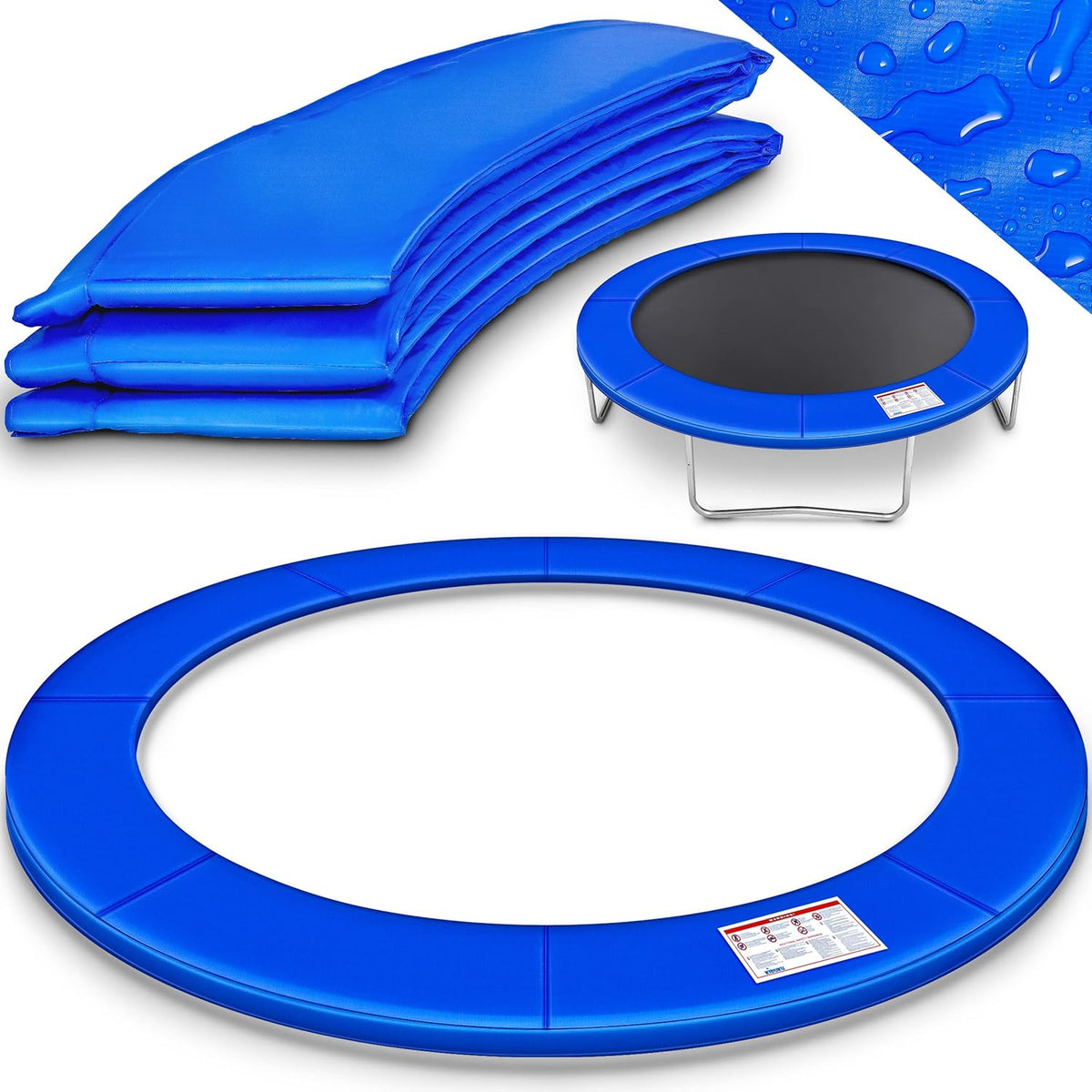 Kiduku Trampoline Randafdekking - Rand - Ø244cm - Blauw