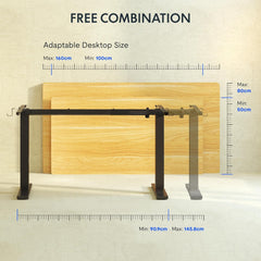 Zit sta bureau - Elektrisch - Verstelbaar - Bureauframe - EN1B- FLEXISPOT