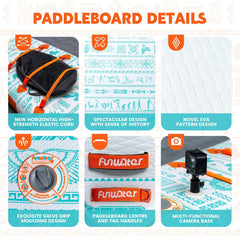 FunWater opblaasbaar stand-up paddleboard, Innovation Tiki 10'6" SUP-board
