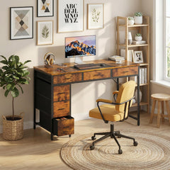 Bureau - Computertafel - Computerbureau - 120x50 cm - Bruin - HLDIRECT