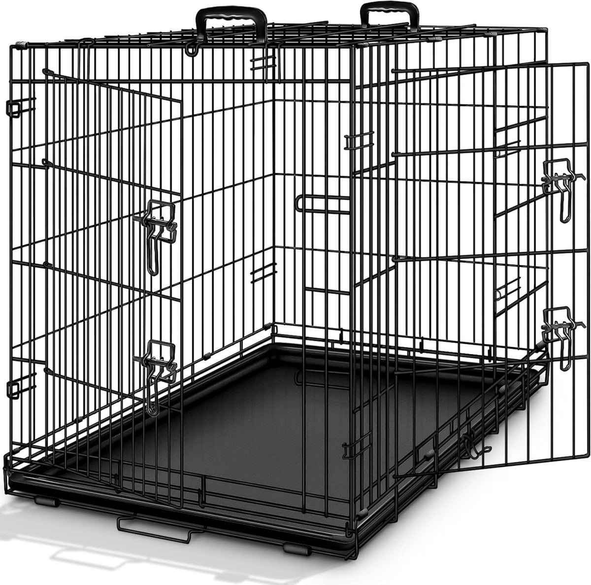 TRESKO® Hondenbox - Transportbox - Opvouwbaar - 122x74x80 - Zwart
