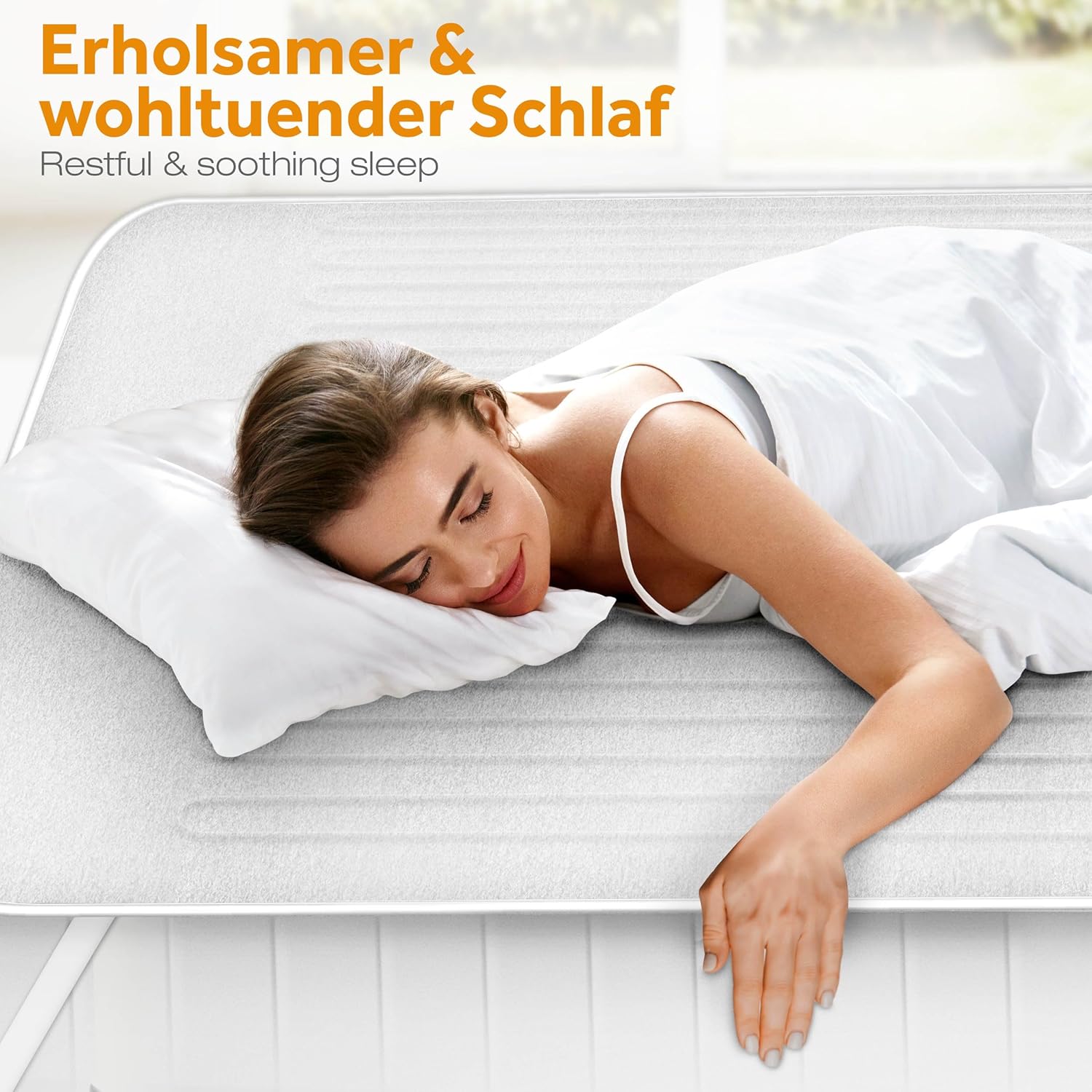 Sinnlein® Elektrische deken - Warmtedeken - 190x80cm - Wit