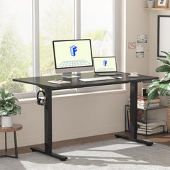 Zit sta bureau - Elektrisch - Verstelbaar - 120x60 cm - Zwart - QE1B - FLEXISPOT